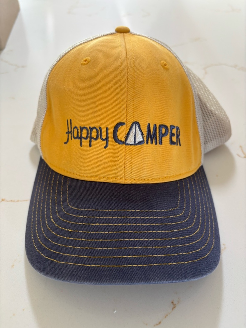 Columbia Happy Camper Yellow & Navy Trucker Hat